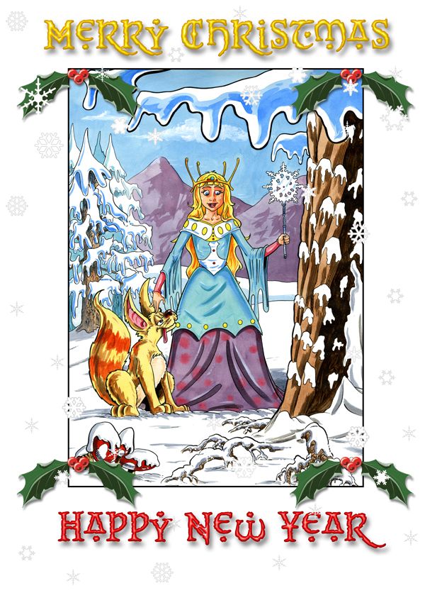 Snow Princess Christmas Card