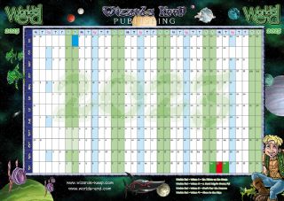 A2 Worlds End Wall Chart Calendar 2023 © Wizards Keep